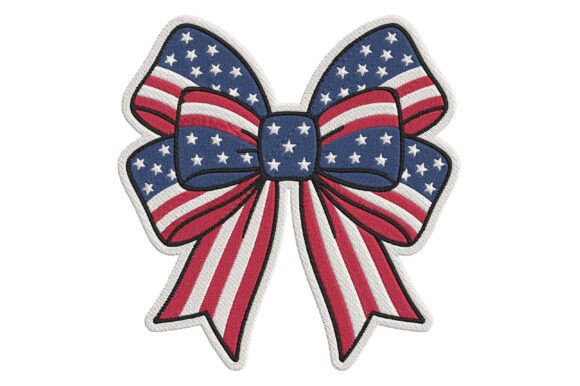 American Flag Bow Embroidery Design Review