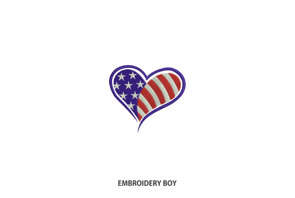 American Flag Heart Embroidery Design Review