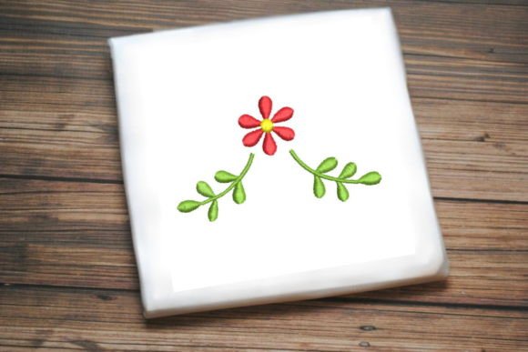 Beautiful Red Flower Leaves Embroidery Review