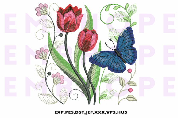 Flowers with Butterfly and Tulips Review
