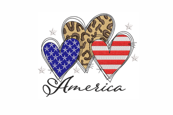 Independence Day Hearts Embroidery Review
