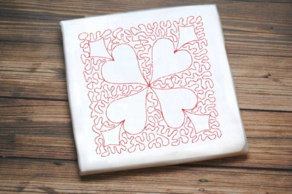 Lovely Red One Line Flower Embroidery Review