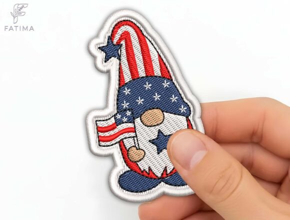 Patriotic Gnome Patch Embroidery Design Review