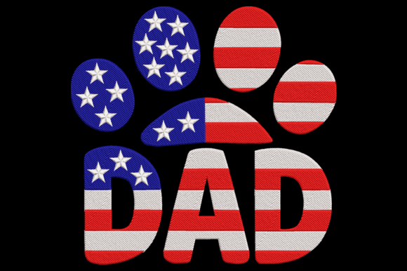 Patriotic Paw Dad Embroidery Design Review