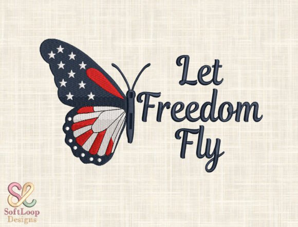 Patriotic USA Butterfly Embroidery File Review