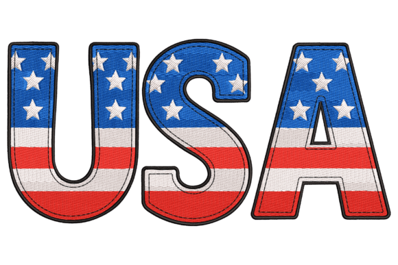 USA Flag Letters Embroidery Design Review