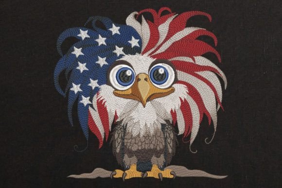 USA Patriotic Eagle Flag on Black Review